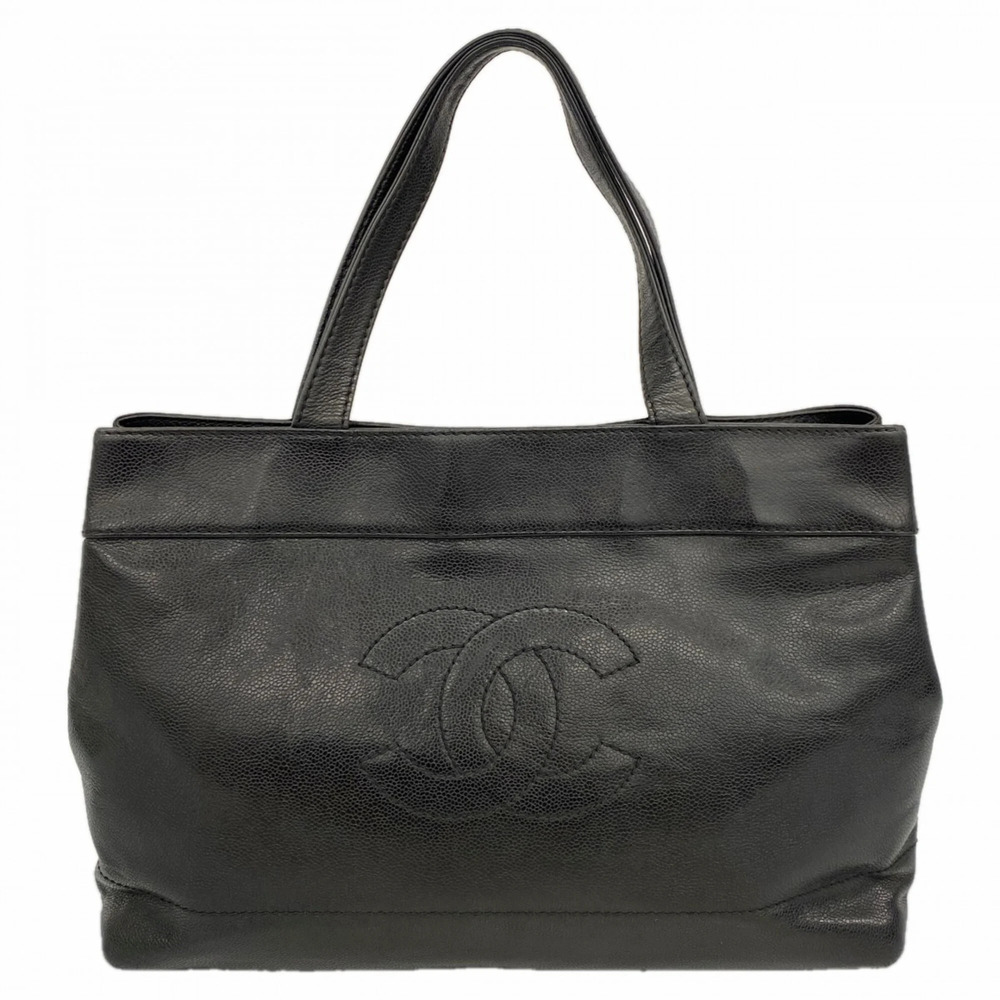 CHANEL Black Caviar Leather Tote Bag - Picture 1 of 10